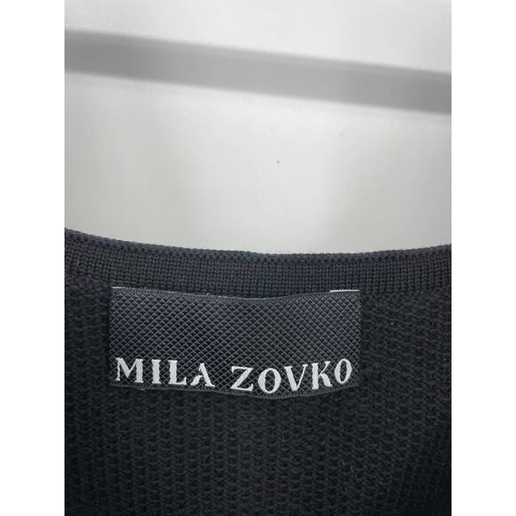 Mila Zovko Womens Size Large Dress Luna Sleeveless Maxi Black Green Colorblock - Picture 7 of 9